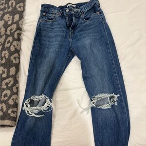 Levi’s Low Pro Relaxed Ripped Straight Leg Jeans (Breathe Out)